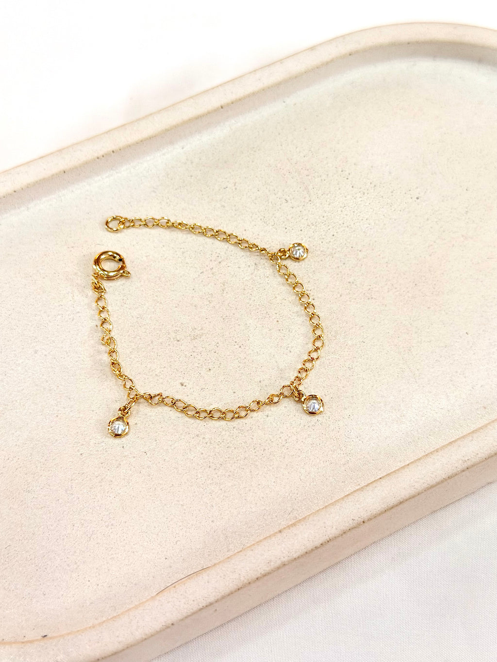Pulseira infantil três cristais