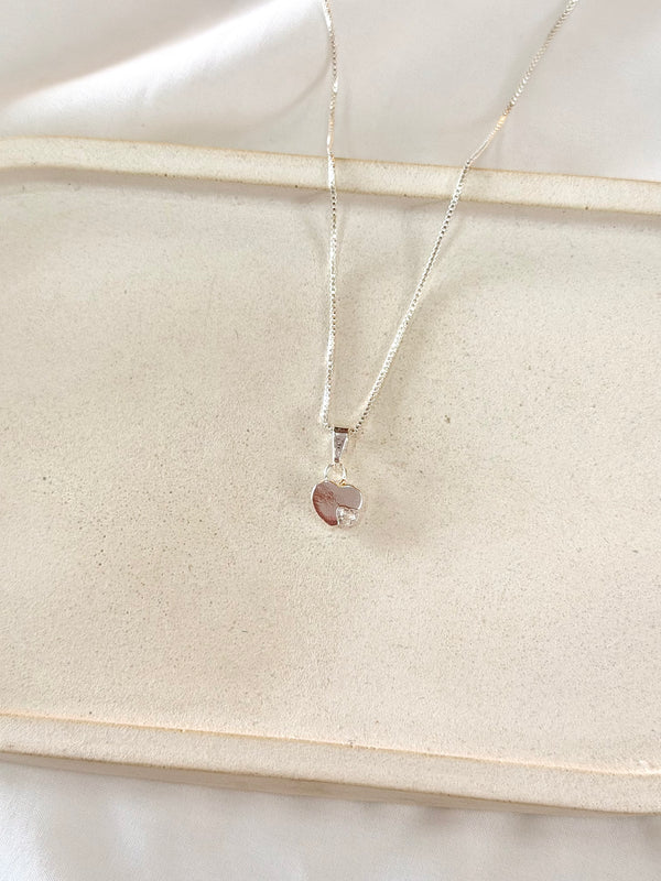 Colar coração com cristal