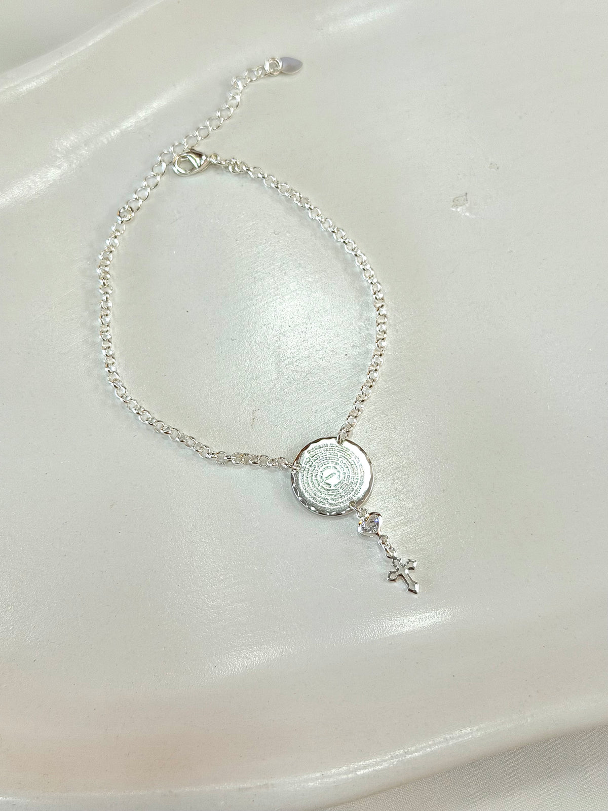 Pulseira oração Pai Nosso e cruz