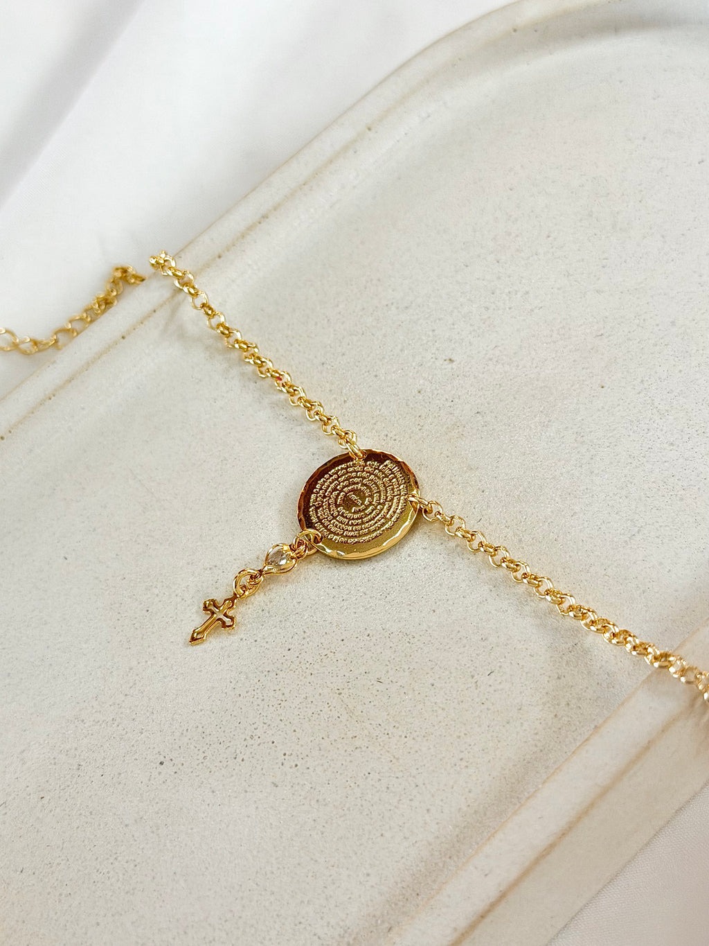 Pulseira oração Pai Nosso e cruz