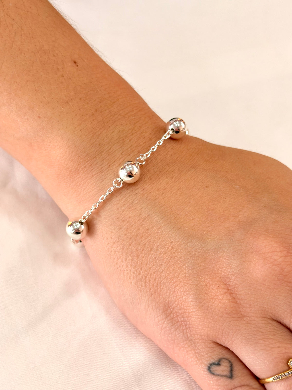 Pulseira bola lisa 8mm