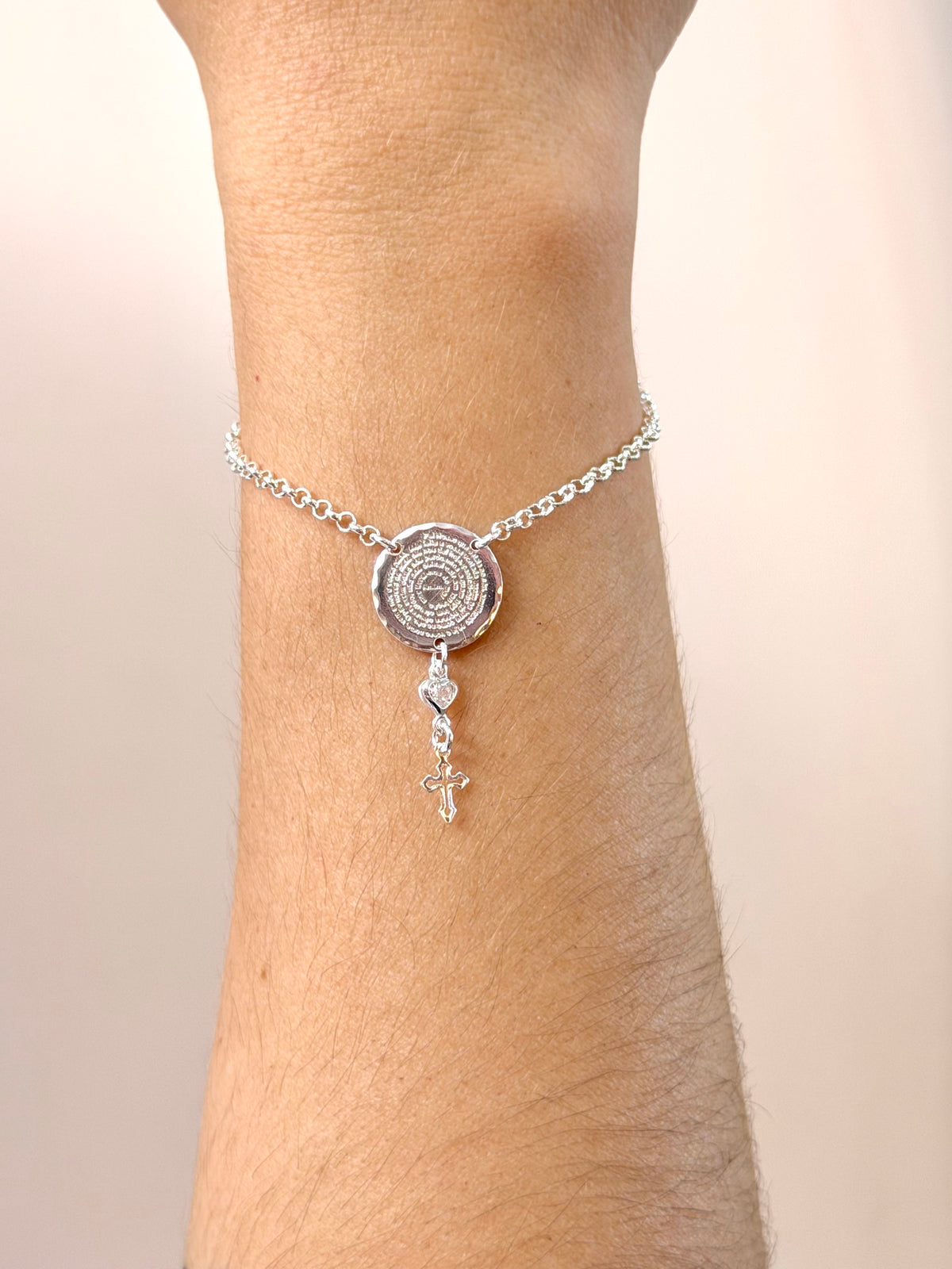 Pulseira oração Pai Nosso e cruz