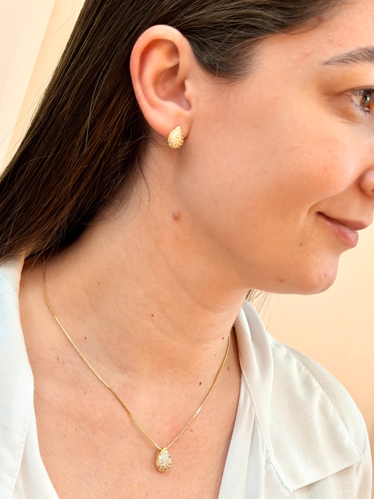 Conjunto gota com micro zircônias