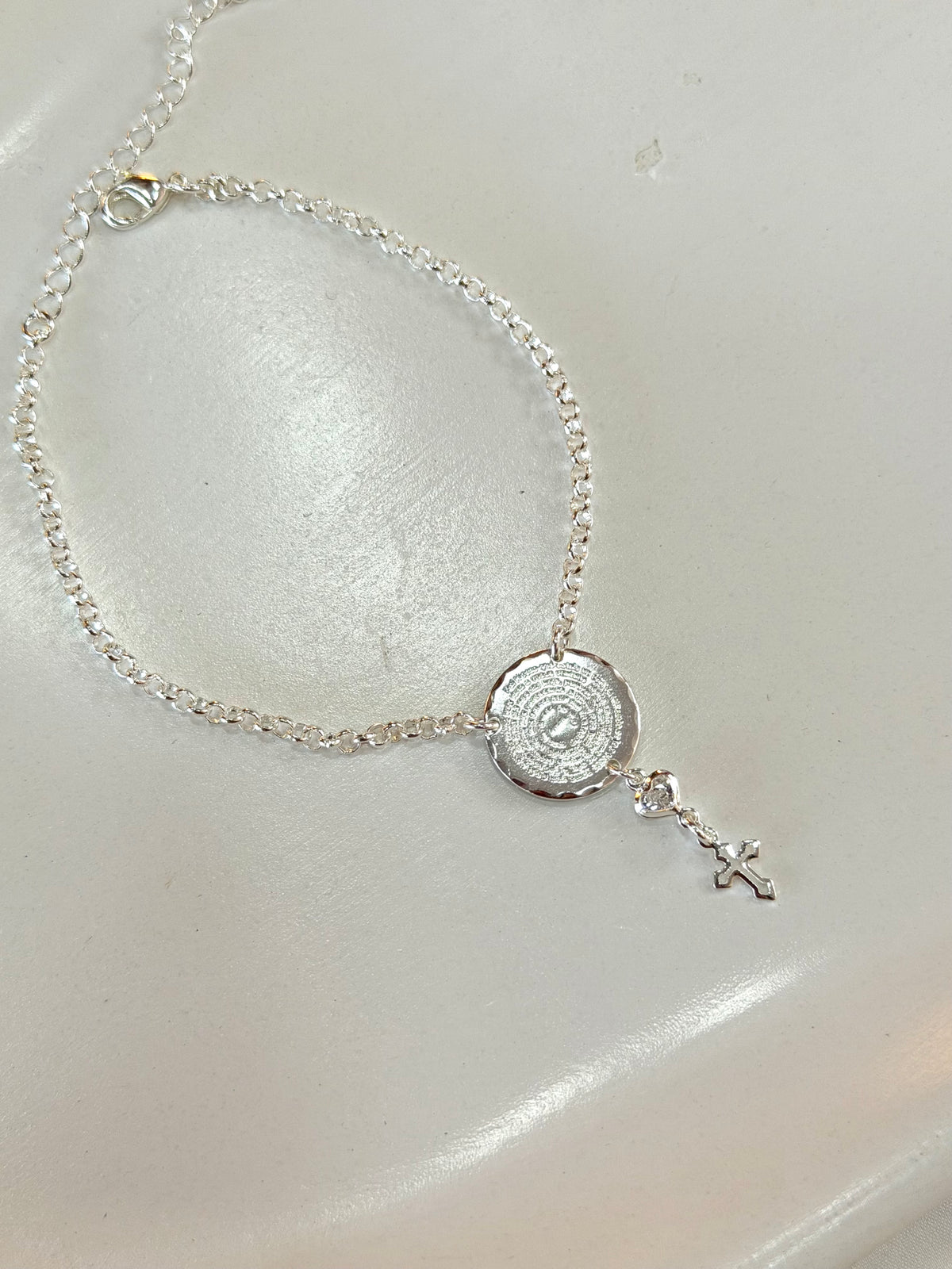Pulseira oração Pai Nosso e cruz
