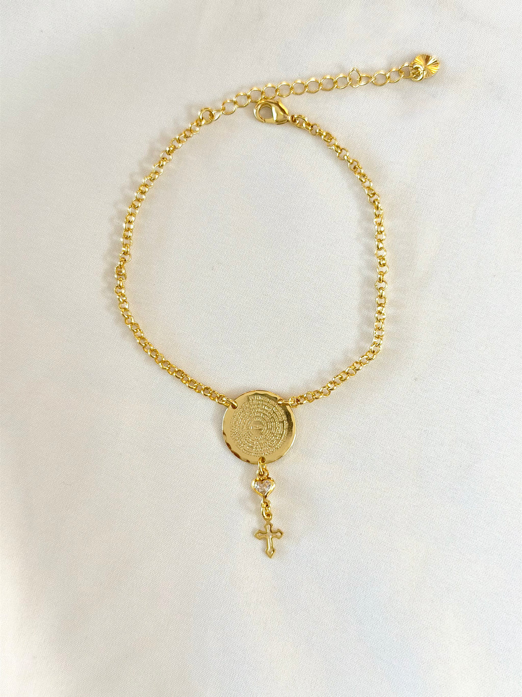 Pulseira oração Pai Nosso e cruz