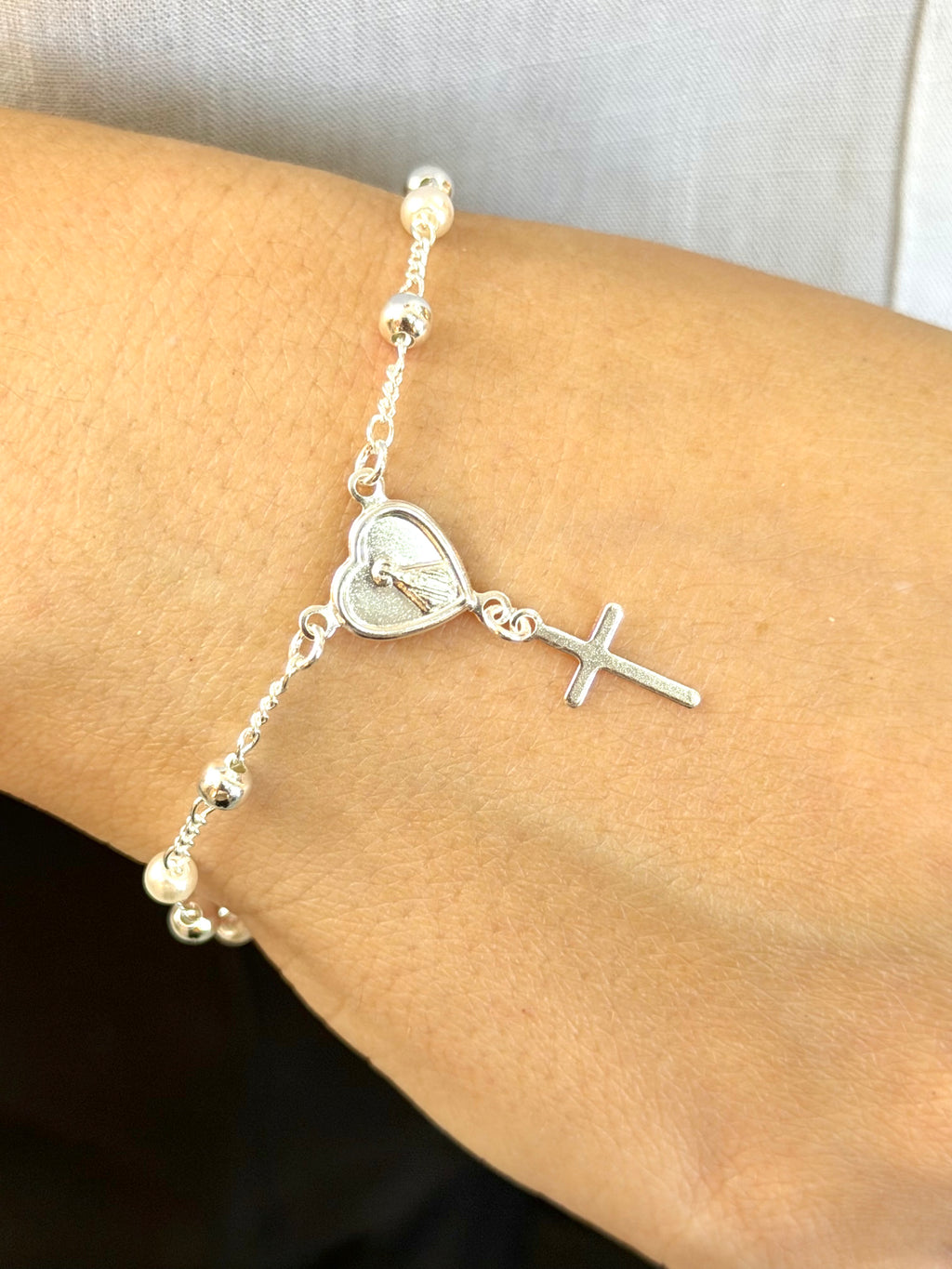 Pulseira da Nossa Senhora Aparecida e Cruz