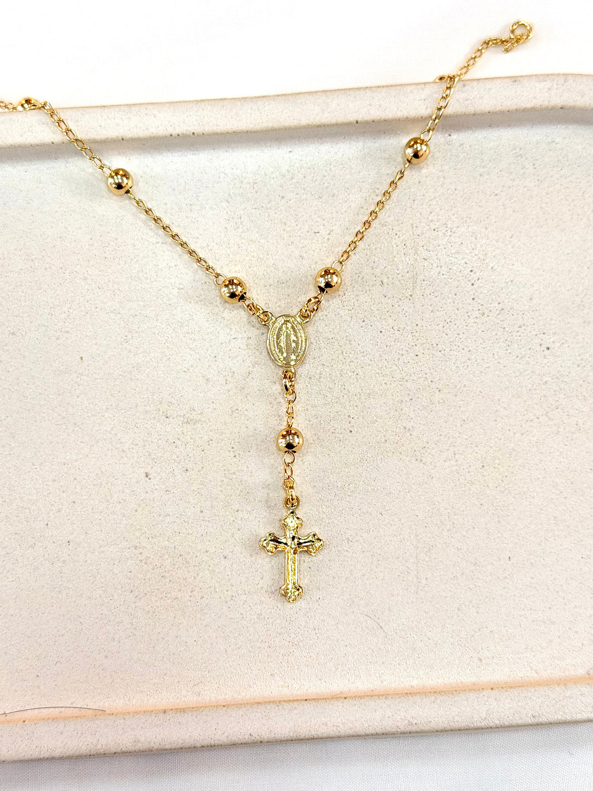 Pulseira terço Nossa Senhora Aparecida e cruz