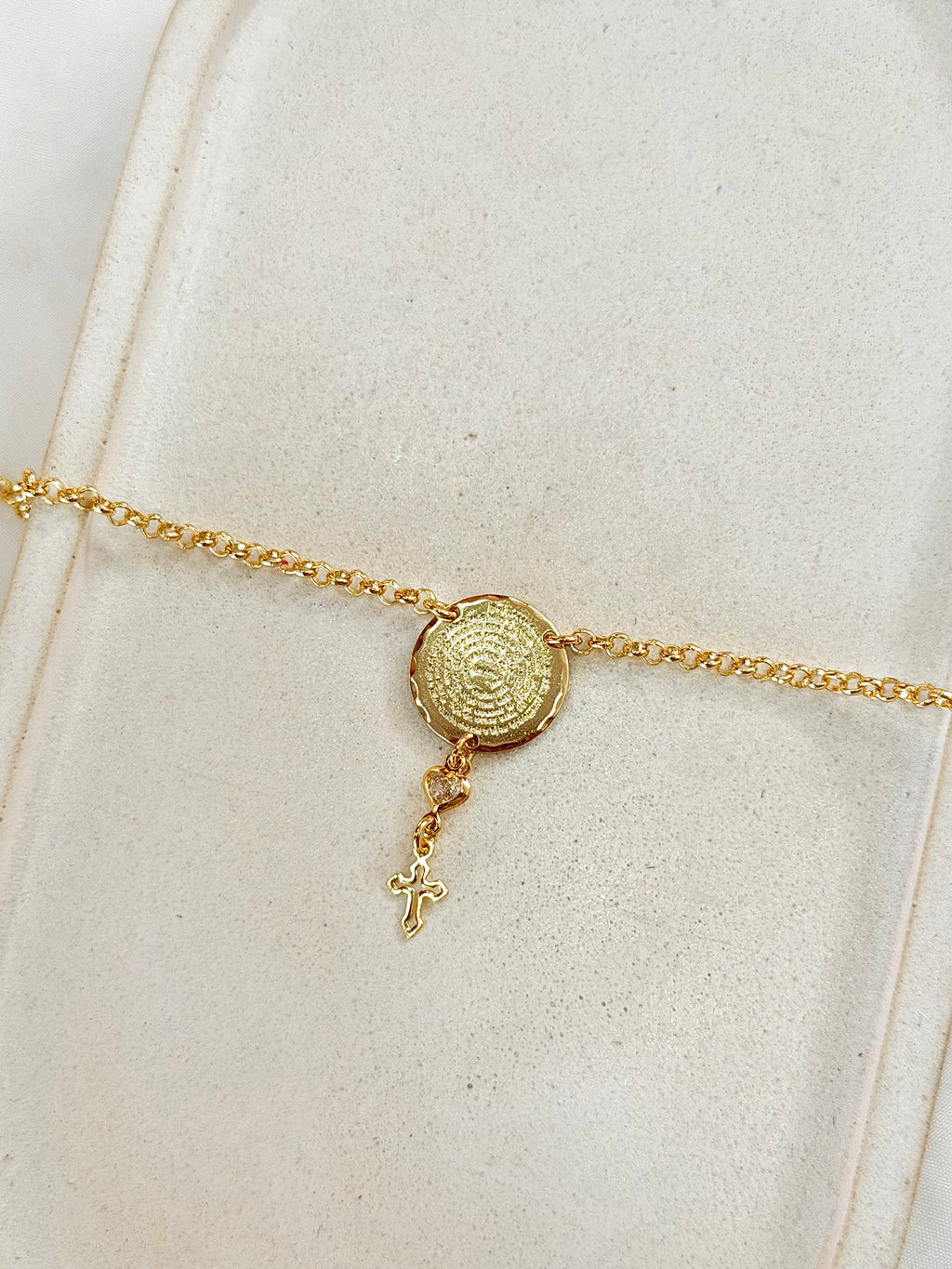 Pulseira oração Pai Nosso e cruz