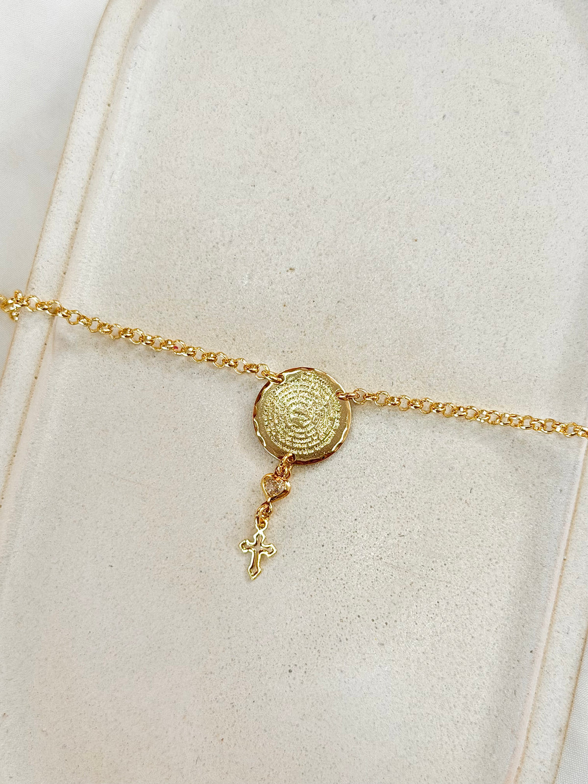 Pulseira oração Pai Nosso e cruz