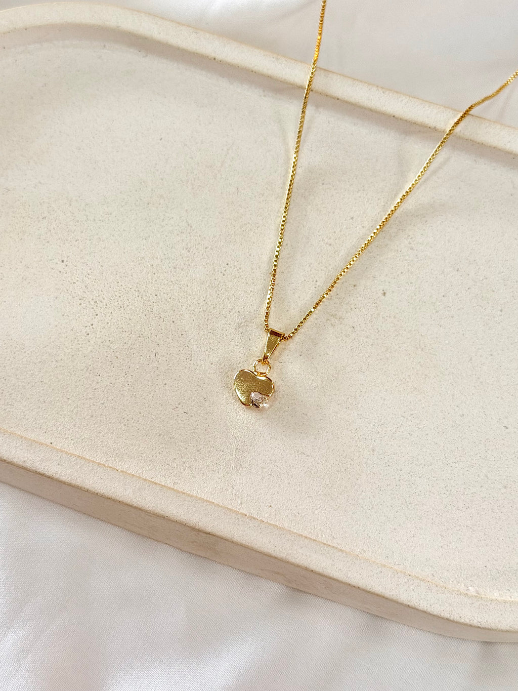 Colar coração com cristal