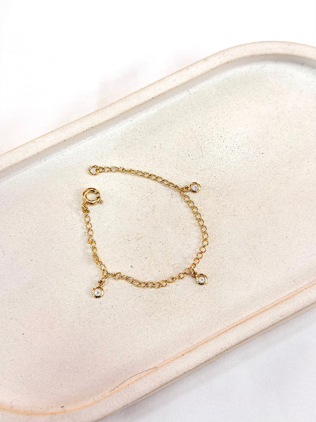 Pulseira infantil três cristais