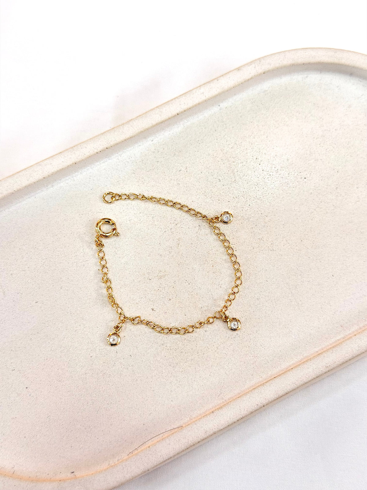 Pulseira infantil três cristais