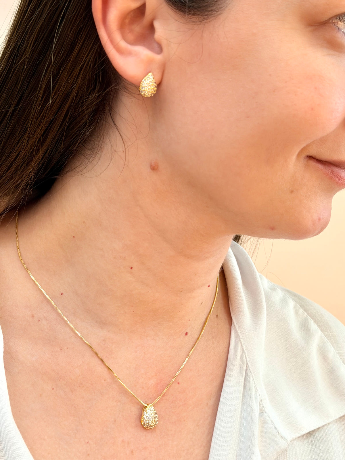 Conjunto gota com micro zircônias