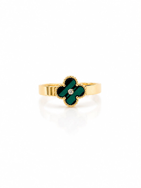 Anel trevo verde