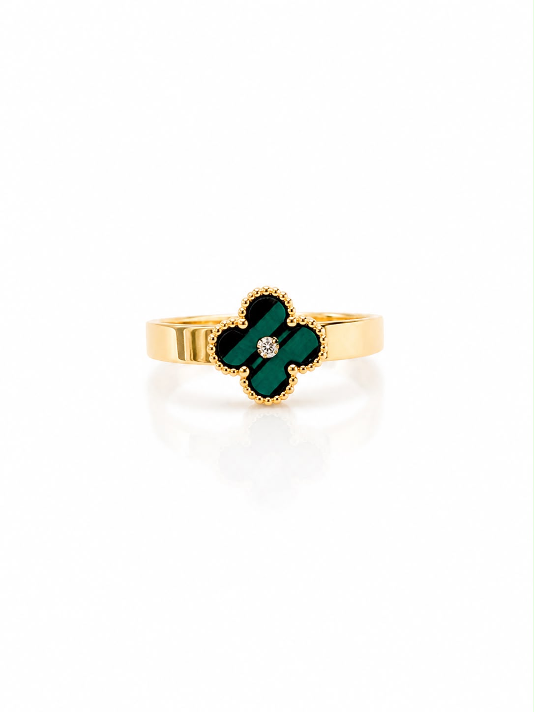Anel trevo verde