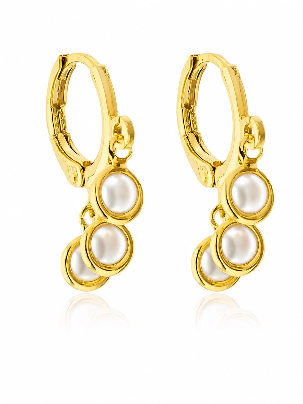Argola três pérolas 4MM-6MM-8MM