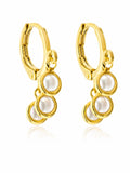 Argola três pérolas 4MM-6MM-8MM