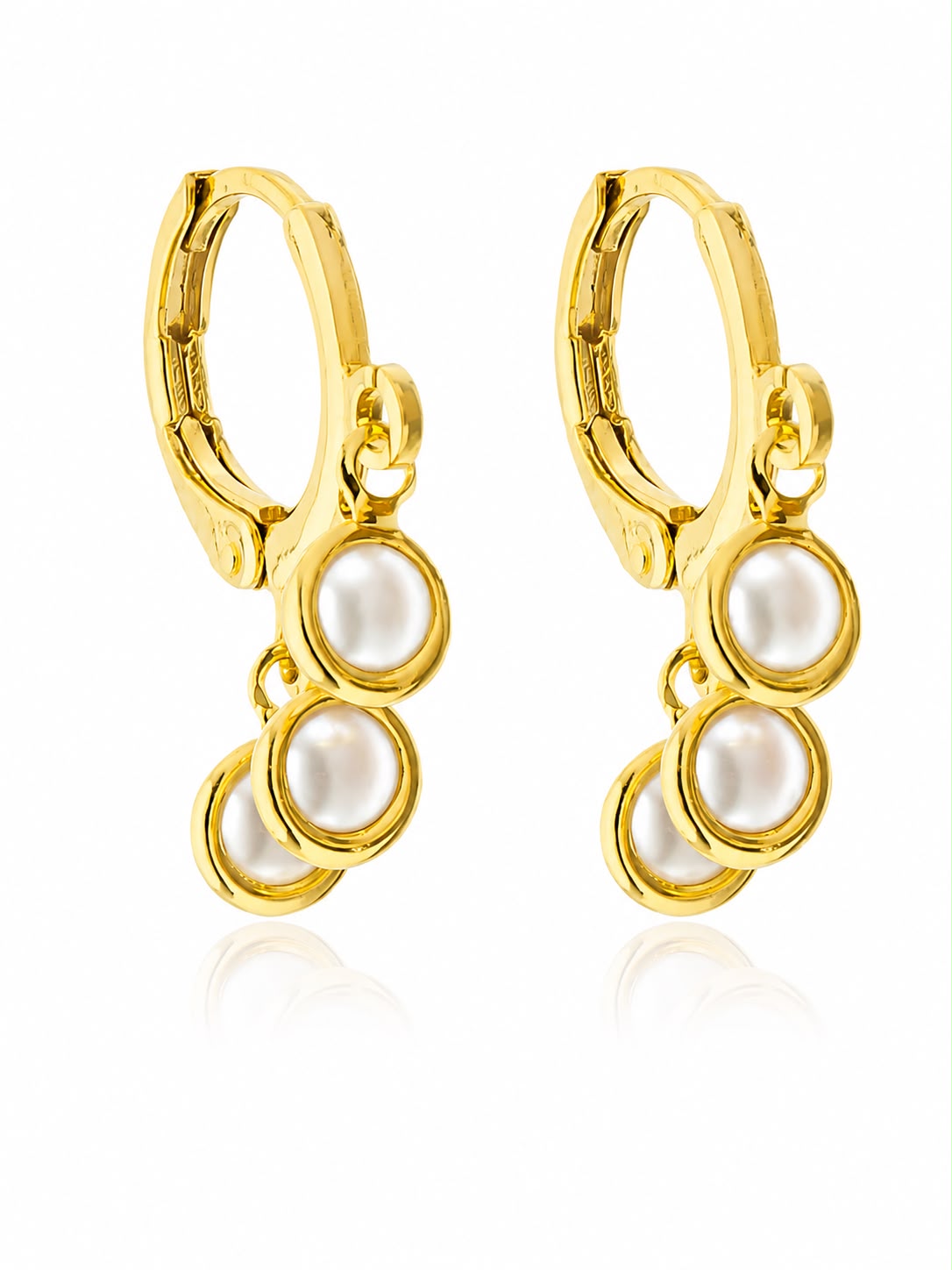 Argola três pérolas 4MM-6MM-8MM