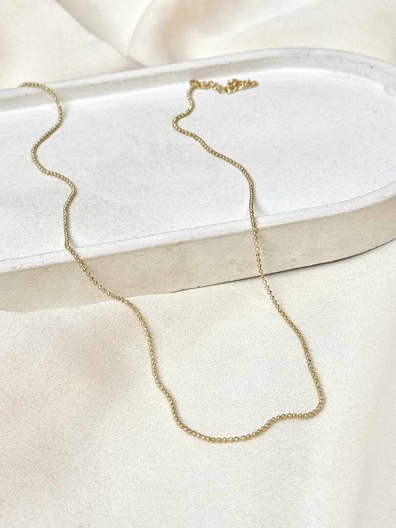 Colar bolinhas 1mm 45cm