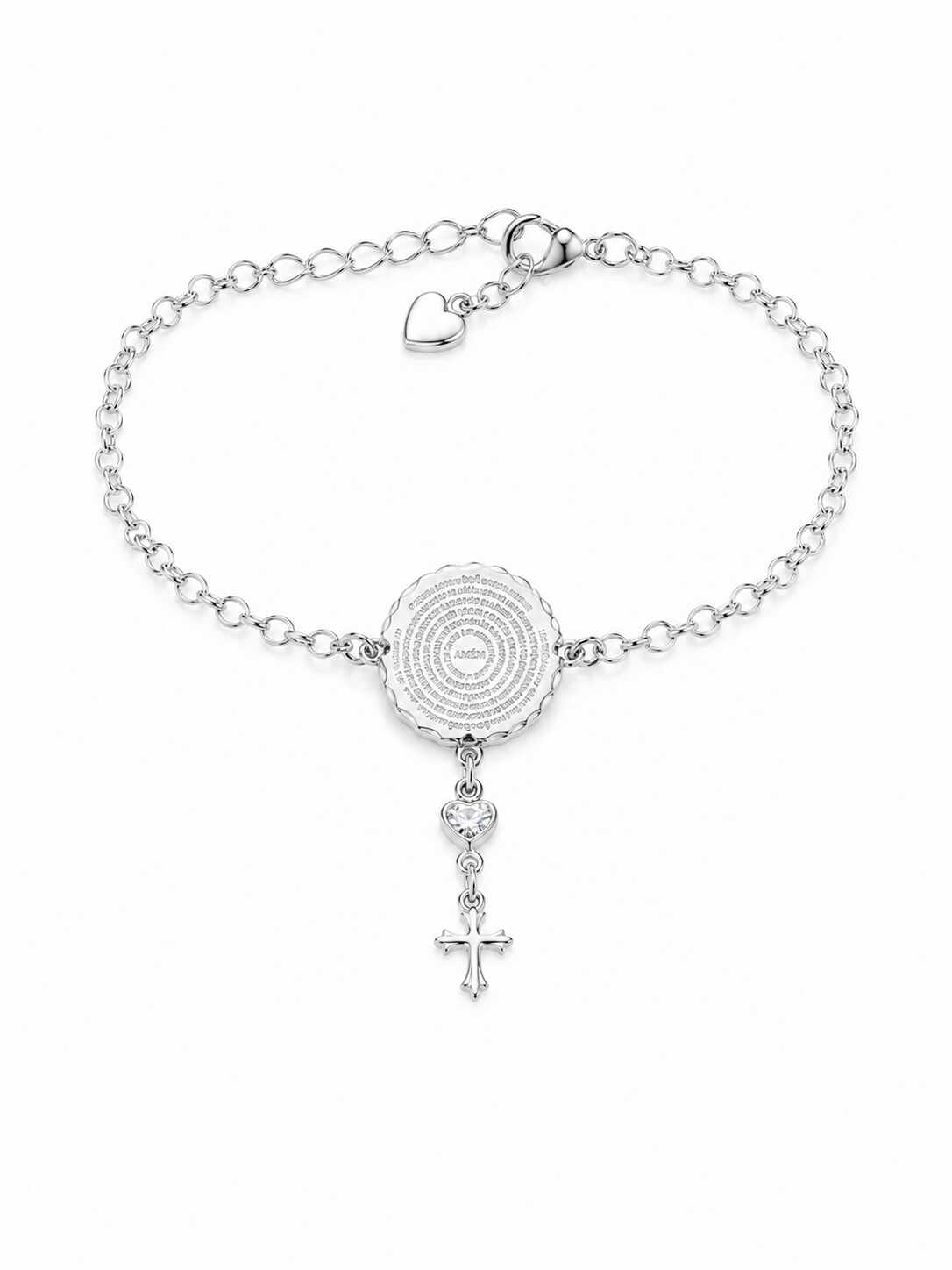 Pulseira oração Pai Nosso e cruz