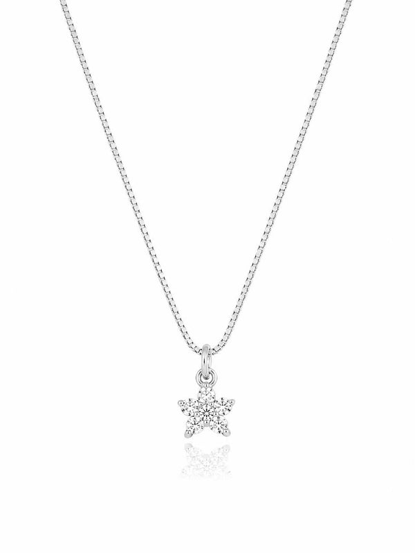 Colar mini flor de Zircônias