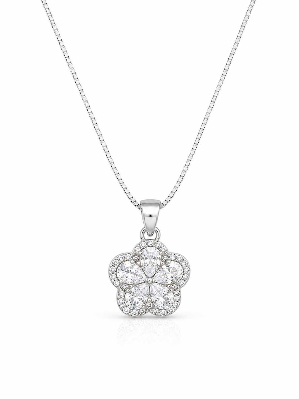 Colar flor de cristal 