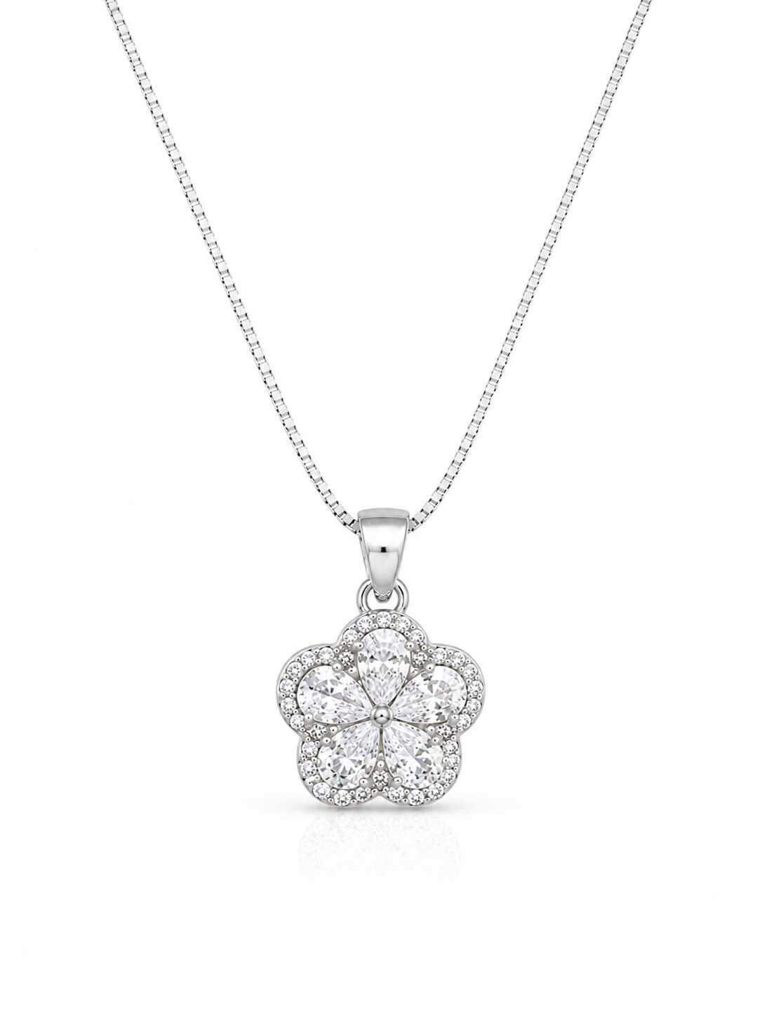 Colar flor de cristal 