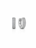 Argola três  fileiras cravejadas de Zircônias G