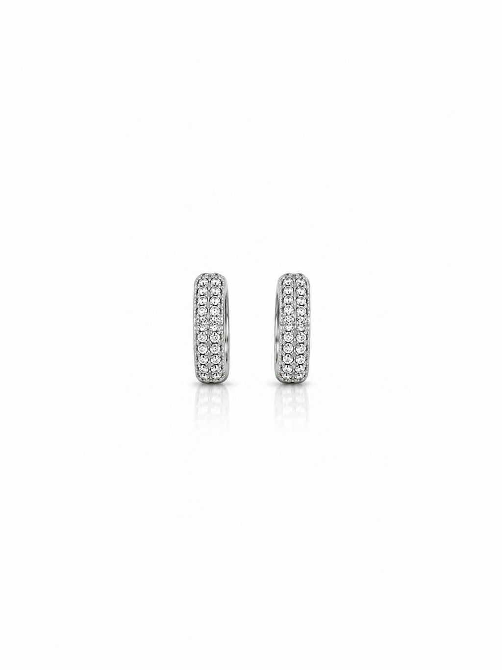 Argola duas fileiras cravejadas zircônias G