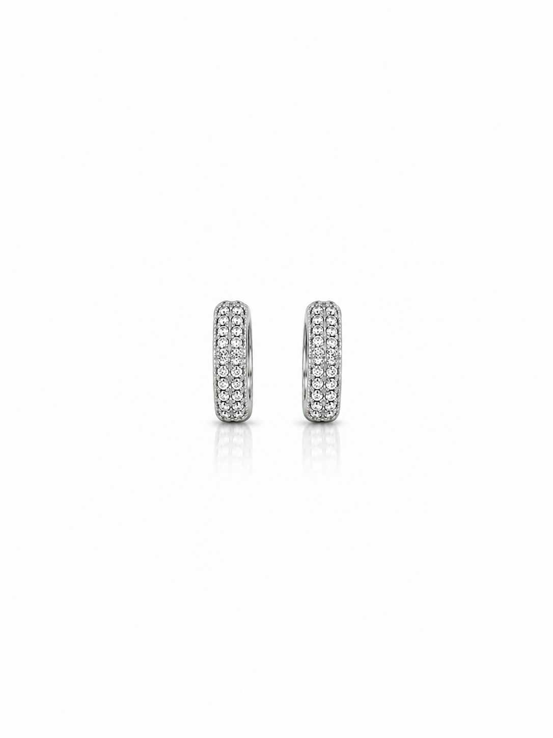 Argola duas fileiras cravejadas zircônias G