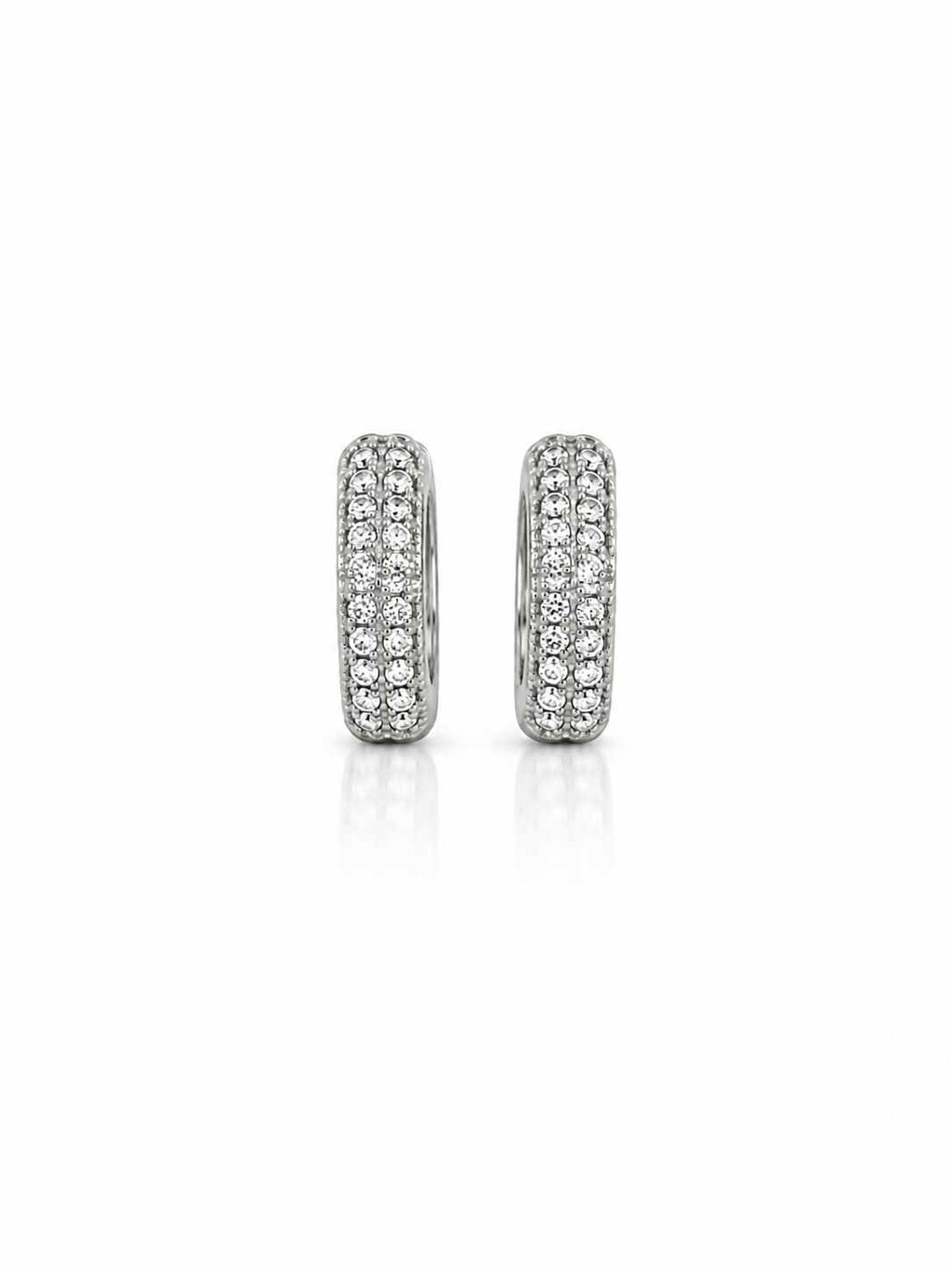 Argola duas fileiras cravejadas zircônias G