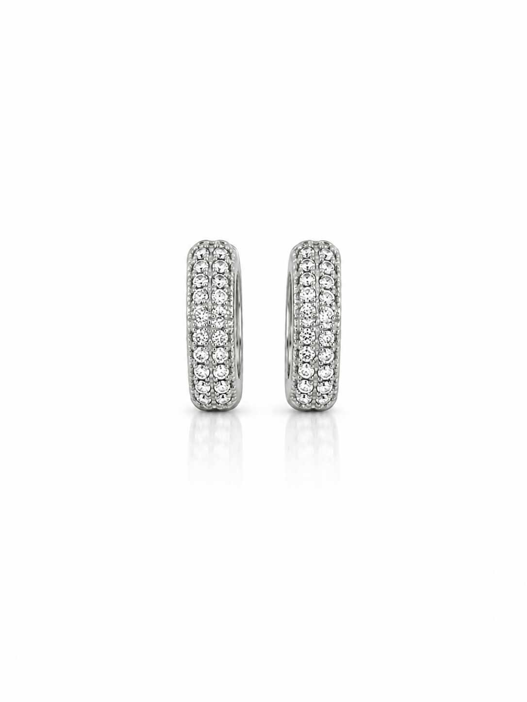 Argola duas fileiras cravejadas zircônias G