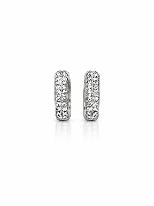 Argola duas fileiras cravejadas zircônias G