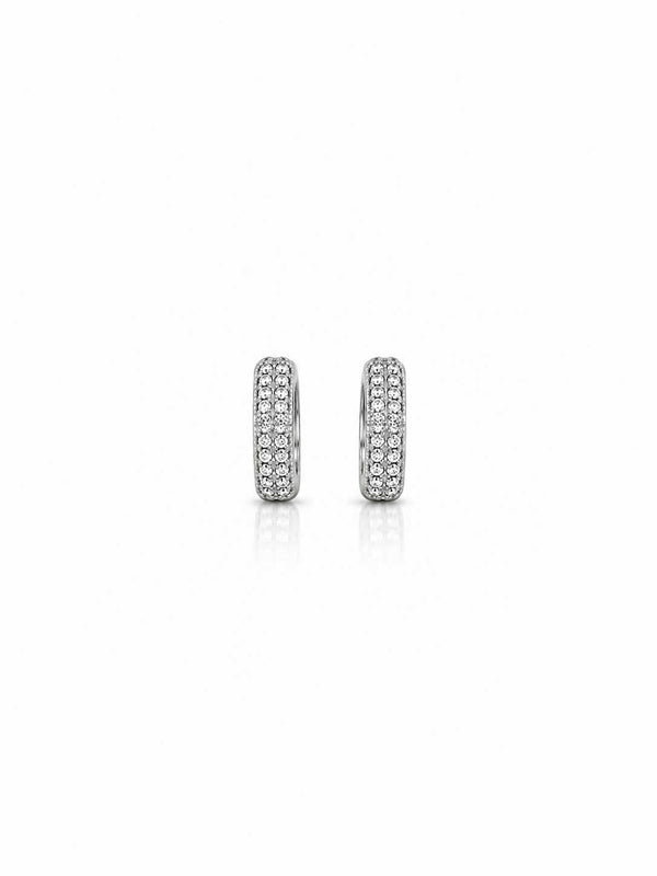 Argola duas fileiras cravejadas zircônias P