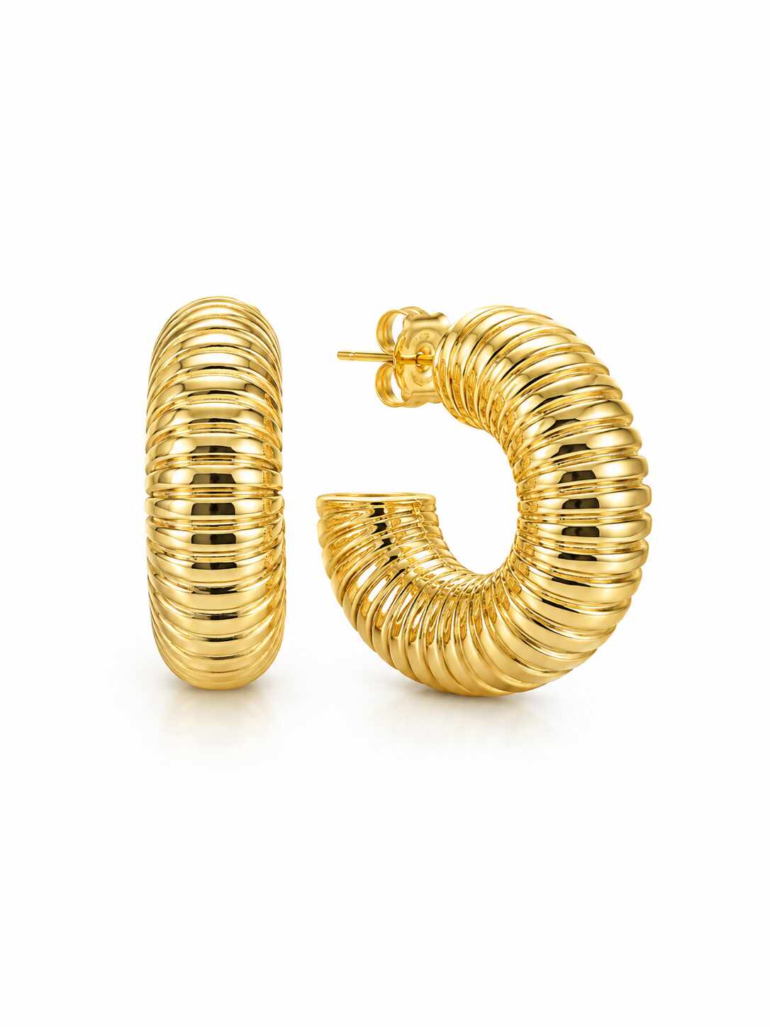 Argola maxi com friso
