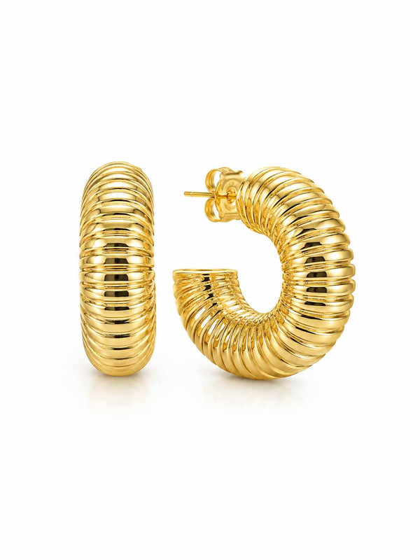 Argola maxi com friso