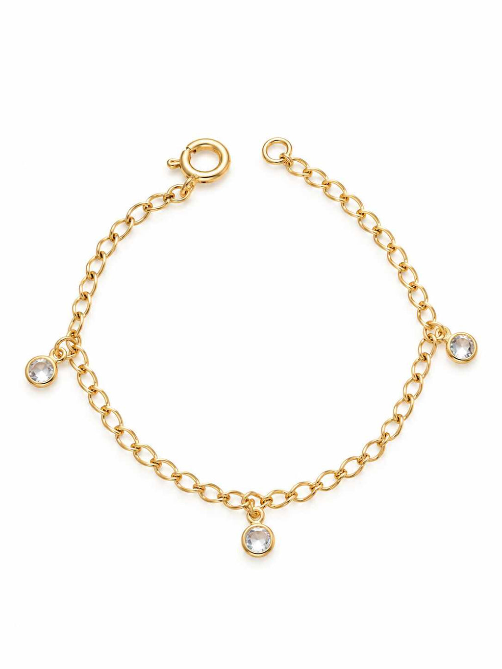 Pulseira infantil três cristais
