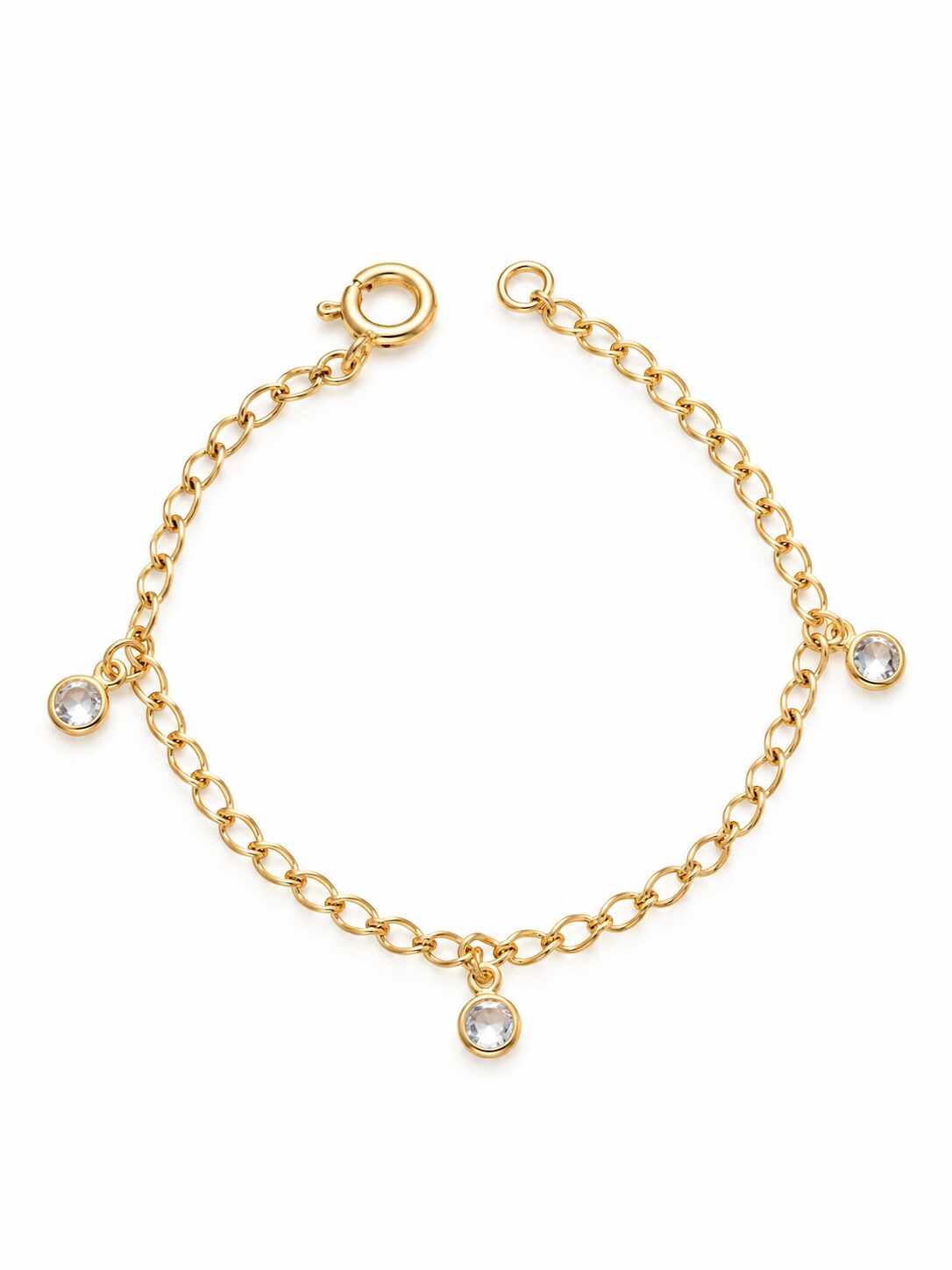 Pulseira infantil três cristais