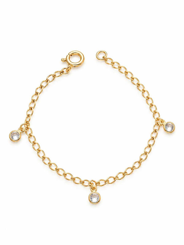 Pulseira infantil três cristais