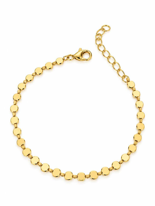 Pulseira bolinhas achatadas