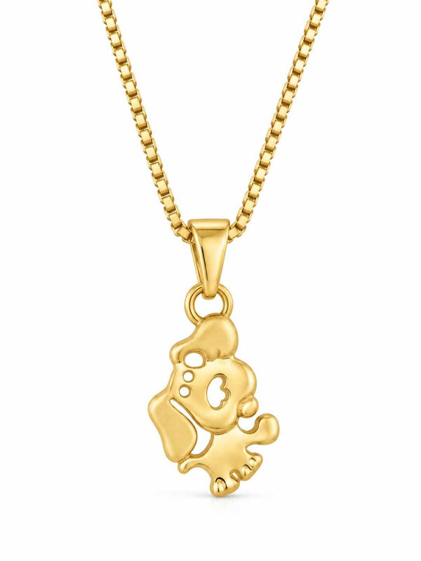 Colar pingente de cachorro liso