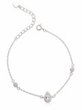 Pulseira entremeio zircônia gota com cravejado