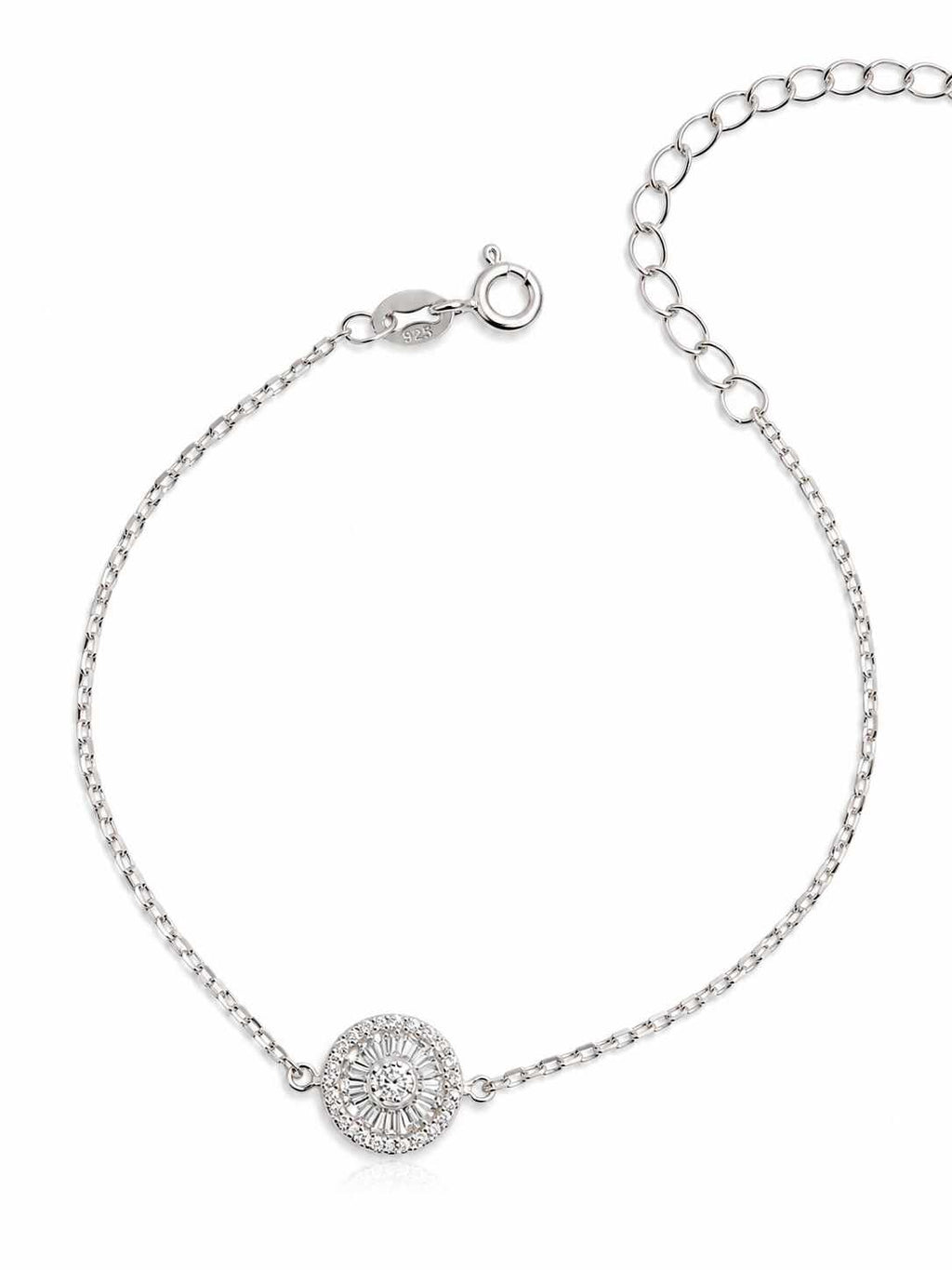 Pulseira entremeio botão cravejado
