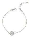 Pulseira entremeio botão cravejado