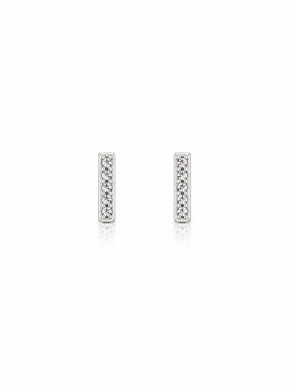 Brinco palito cravejado 8mm